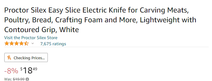 price of Proctor Silex Easy Slice Electric Knife