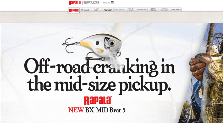 Rapala Electric knife brand web page image